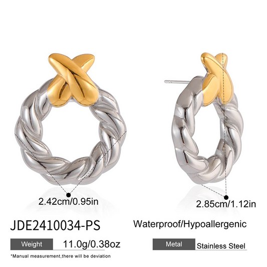 Boucles d'oreilles en acier - E2410034-PS
